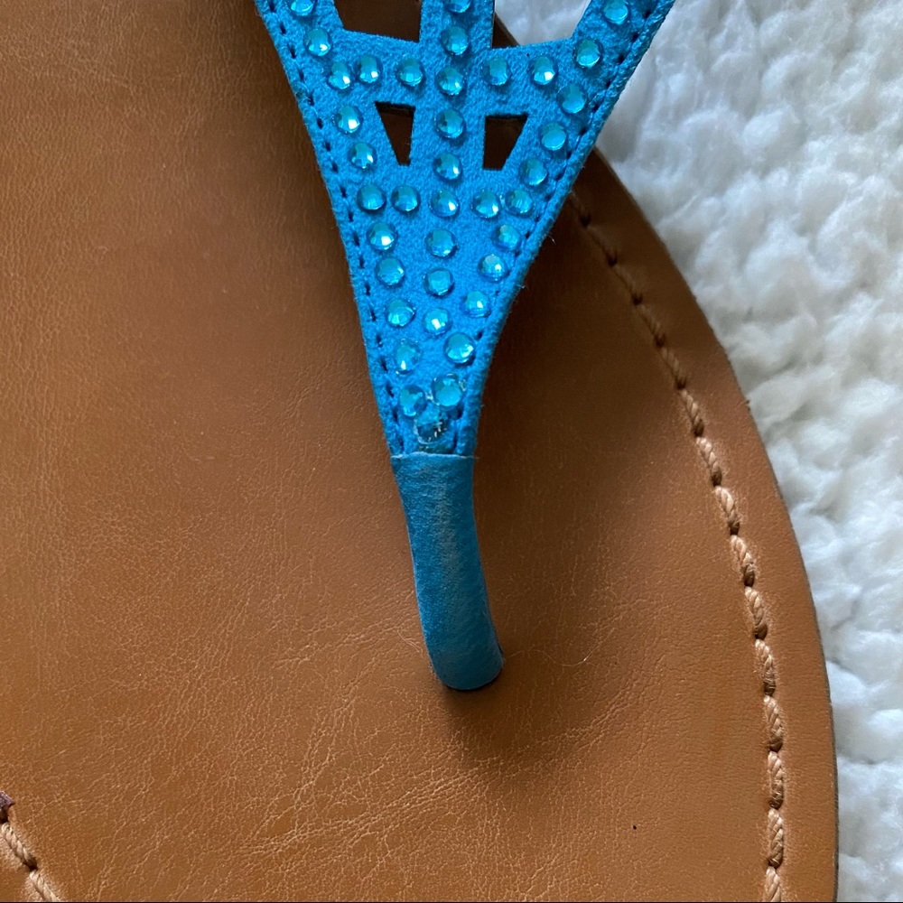 Jessica Simpson Blue Rhinestone Sandals - Picture 3 of 3